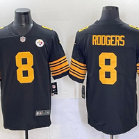 Men's Pittsburgh Steelers Aaron Rodgers #8 Black Alternate Game Jersey