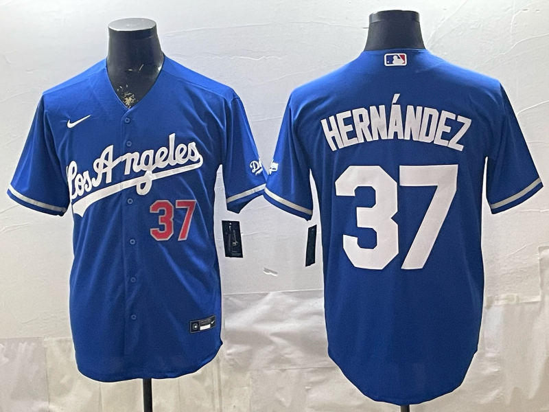 Teoscar Hernandez #37 Los Angeles Dodgers Royal Alternate Replica Jersey - JerseysFreak