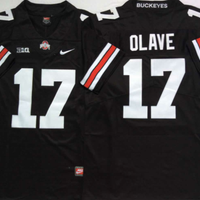 Men's Ohio State Buckeyes Chris Olave #17 Black Player Game Jersey
