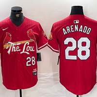 Men's St. Louis Cardinals Nolan Arenado #28 Red 2024 City Connect Limited Player Jersey1
