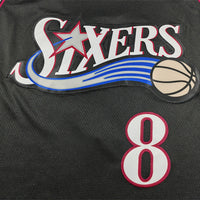 Men's Philadelphia 76ers Paul George #8 Black Swingman Jersey - Classic Edition