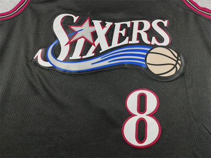 Men's Philadelphia 76ers Paul George #8 Black Swingman Jersey - Classic Edition