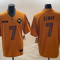 Men's Denver Broncos John Elway #7 Brown 2023 Salute To Service Retired Player Limited Jersey1