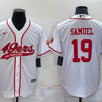 Men's San Francisco 49ers Deebo Samuel #19 White Game Jersey1 Joint Edition