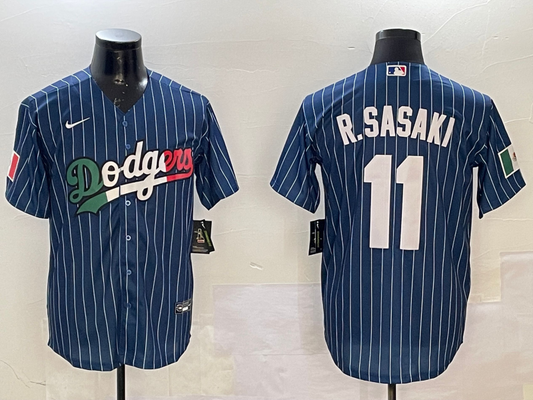 Men's Los Angeles Dodgers Roki Sasaki #11 Royal Player Game Jersey1