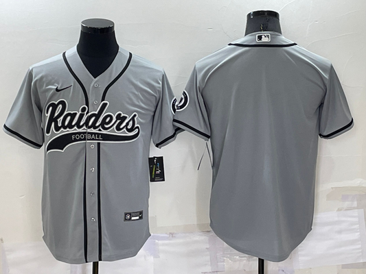 Men's Las Vegas Raiders Gray Blank Jersey1