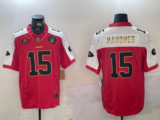 Men's Kansas City Chiefs Patrick Mahomes #15 Red Alternate Player Jersey1
