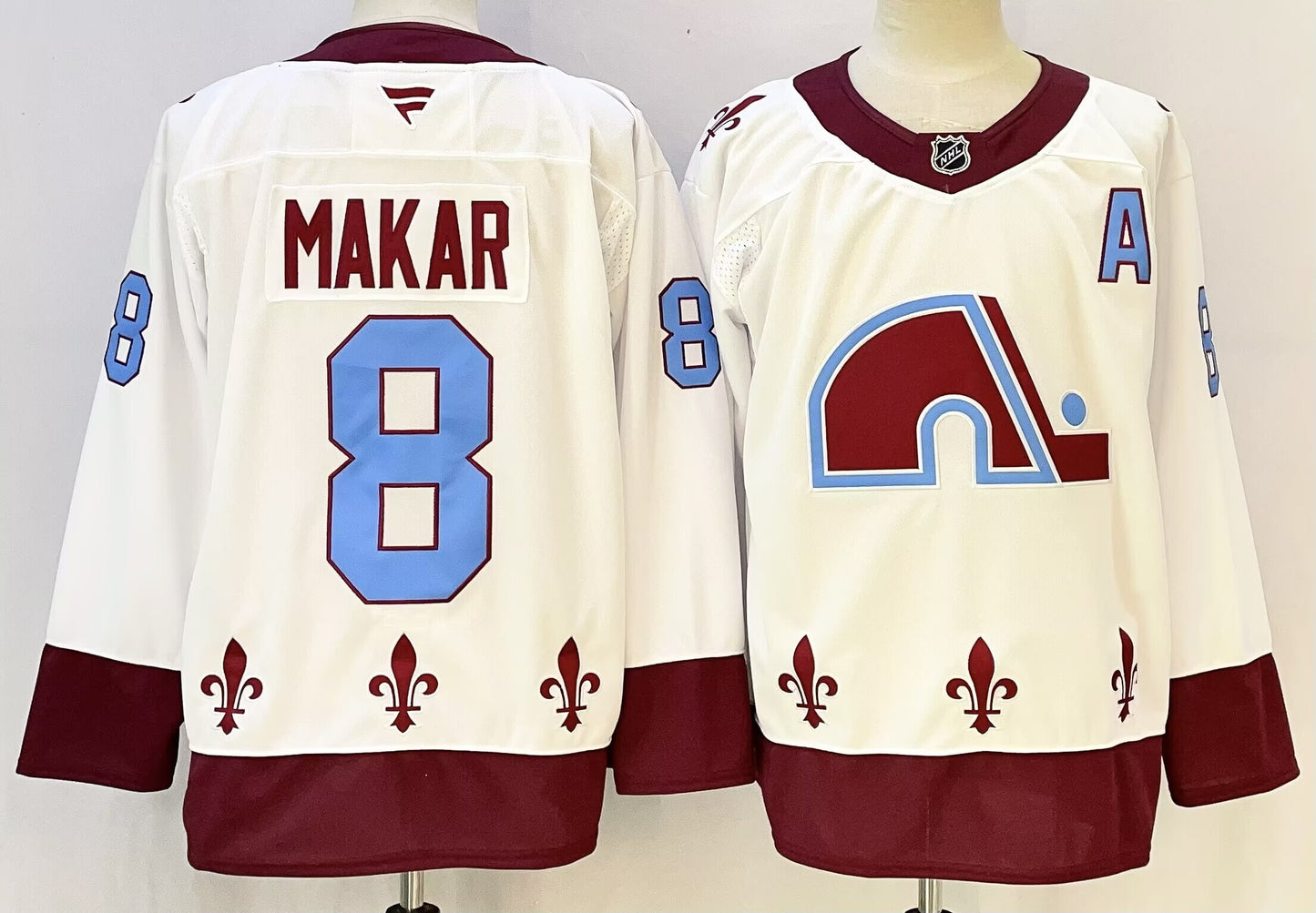 Men's Colorado Avalanche Cale Makar #8 White Premium Player Jersey