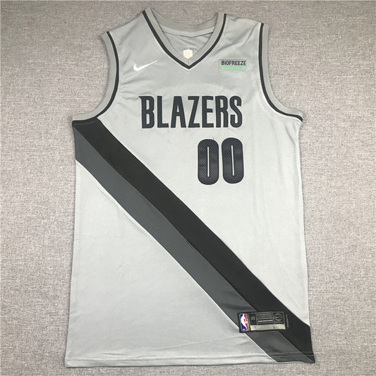 Men's Portland Trail Blazers Carmelo Anthony Gray Swingman Player Jersey1