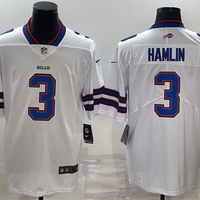 Men's Buffalo Bills Damar Hamlin #3 White Game Jersey1