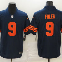 Men's Chicago Bears Nick Foles #9 Navy Player Game Jersey1