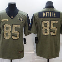 Men's San Francisco 49ers George Kittle #85 Brown Authentic Game Jersey1