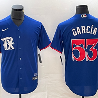 Men's Texas Rangers Adolis Garcia #53 Royal Replica Player Jersey1