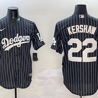 Men's Los Angeles Dodgers Clayton Kershaw #22 Black Alternate Limited Player Jersey1