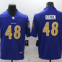 Men's Baltimore Ravens Patrick Queen #48 Purple Game Jersey1
