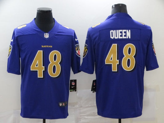 Men's Baltimore Ravens Patrick Queen #48 Purple Game Jersey1