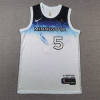 Men's Minnesota Timberwolves Anthony Edwards #5 White 2024/25 Swingman Player Jersey1 - City Edition