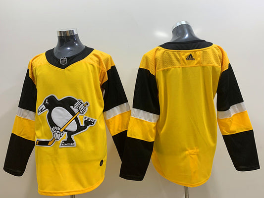 Men's Pittsburgh Penguins Gold Alternate Breakaway Blank Jersey1