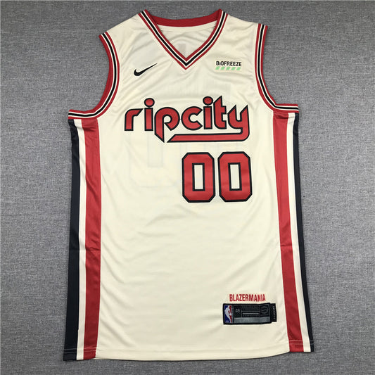 Men's Portland Trail Blazers Carmelo Anthony White Swingman Jersey1 City Edition