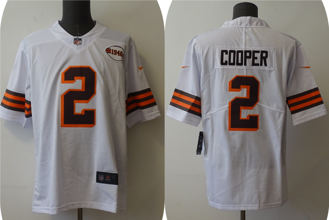Men's Cleveland Browns Amari Cooper #2 White 1946 Collection Alternate Vapor Limited Jersey1