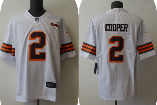 Men's Cleveland Browns Amari Cooper #2 White 1946 Collection Alternate Vapor Limited Jersey1