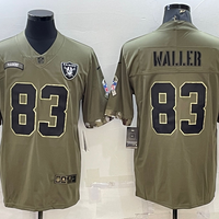 Men's Las Vegas Raiders Darren Waller #83 Olive 2022 Salute To Service Limited Jersey1