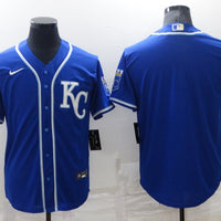 Men's Kansas City Royals Royal Alternate Replica Blank Jersey1