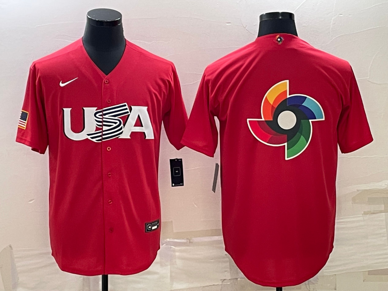 Men's 2023 World Baseball Classic USA Red Jersey1