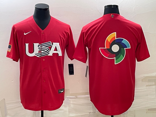 Men's 2023 World Baseball Classic USA Red Jersey1