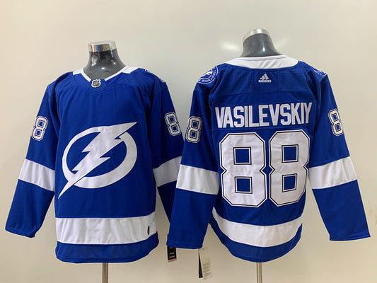 Men's Tampa Bay Lightning Andrei Vasilevskiy #88 Blue Player Jersey1