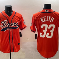 Men's Detroit Tigers Colt Keith #33 Orange Replica Player Jersey1