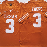 Men's Texas Longhorns Quinn Ewers #3 Orange Replica Team Jersey