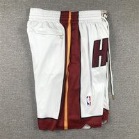 Men's Miami Heat White Pocket Shorts1