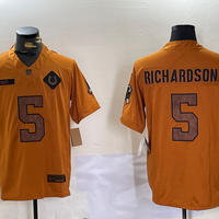 Men's Indianapolis Colts Anthony Richardson #5 Brown Salute To Service Limited Jersey1