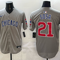 Men's Chicago Cubs Sammy Sosa #21 Gray Limited Player Jersey
