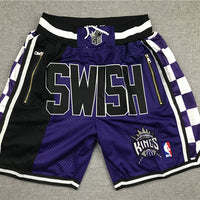 Men's Sacramento Kings SWISH Basketball Shorts1 Purple