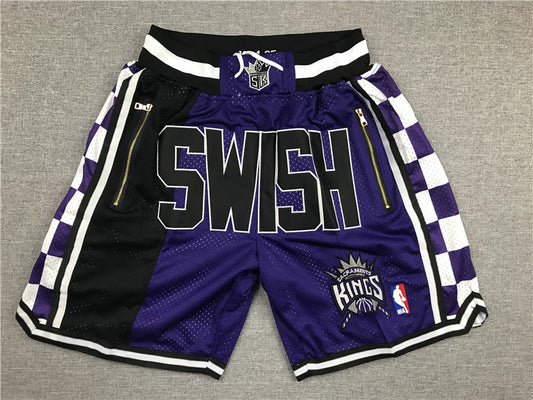 Men's Sacramento Kings SWISH Basketball Shorts1 Purple