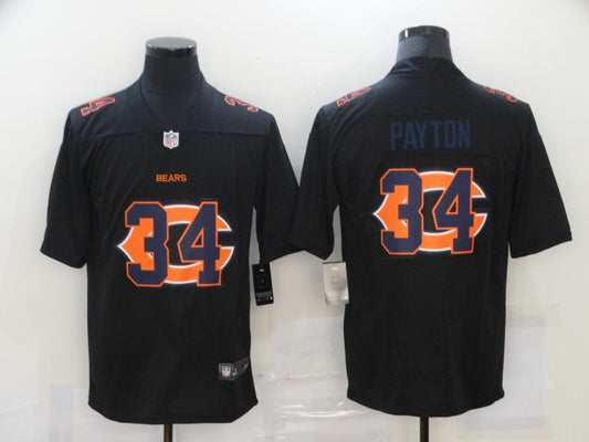 Men's Chicago Bears Walter Payton #34 Black Alternate Game Jersey1