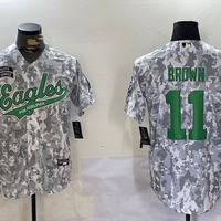 Men's Philadelphia Eagles A.J. Brown #11 Arctic Camo 2024 Salute to Service Player Jersey1