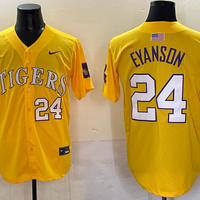 Men's LSU Tigers Anthony Eyanson #24 Yellow Replica Player Jersey
