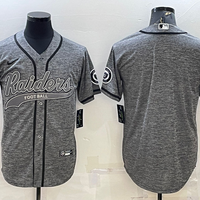 Men's Las Vegas Raiders Gray Game Blank Jersey1