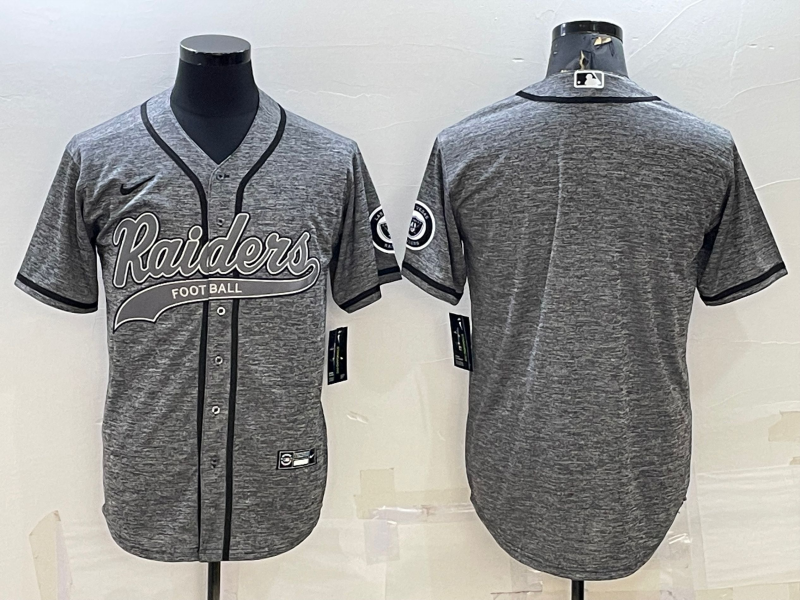 Men's Las Vegas Raiders Gray Game Blank Jersey1