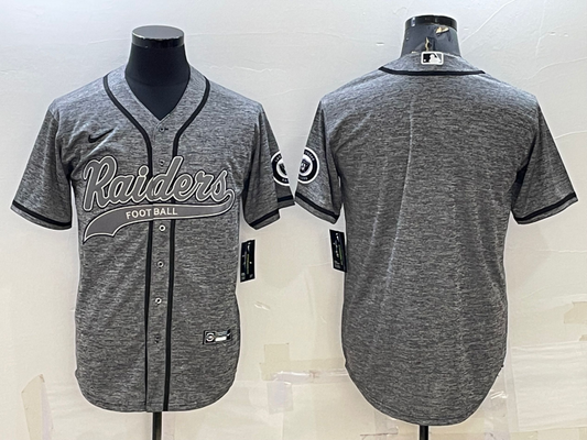 Men's Las Vegas Raiders Gray Game Blank Jersey1