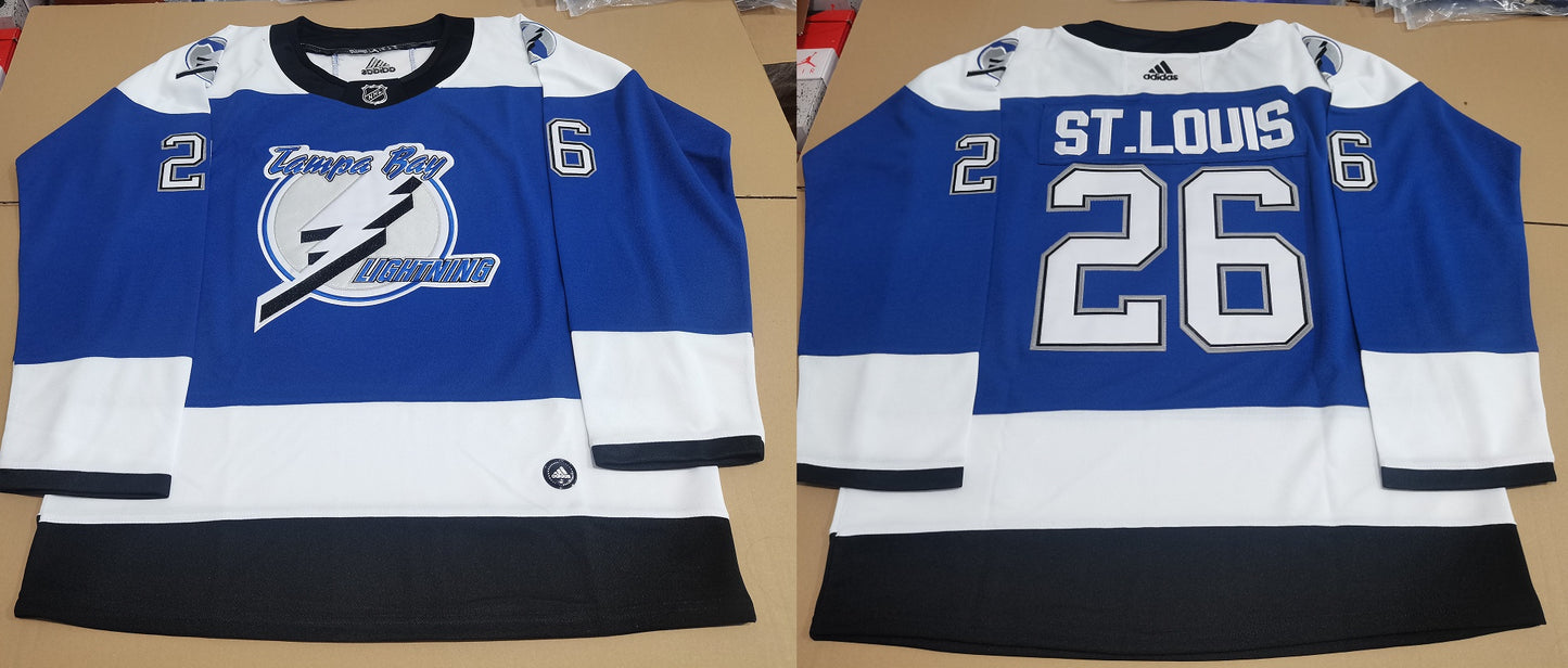 Men's Tampa Bay Lightning Martin St. Louis #26 Blue Game Jersey1