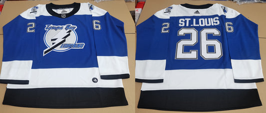Men's Tampa Bay Lightning Martin St. Louis #26 Blue Game Jersey1