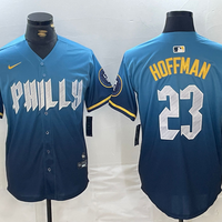 Men's Philadelphia Phillies Jeff Hoffman #23 Blue 2024 City Connect Limited Player Jersey1