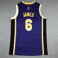 Men's Los Angeles Lakers LeBron James #6 Purple 2022/23 Swingman Player Jersey1