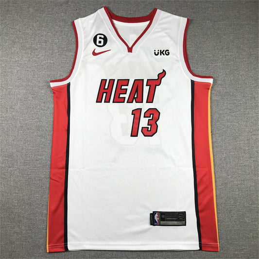 Men's Miami Heat Bam Adebayo #13 White 2022/23 Swingman Jersey1 - Association Edition