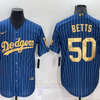 Men's Los Angeles Dodgers Mookie Betts #50 Blue Player Jersey1