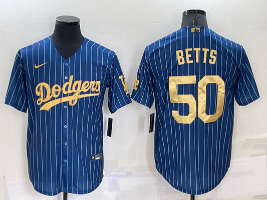 Men's Los Angeles Dodgers Mookie Betts #50 Blue Player Jersey1